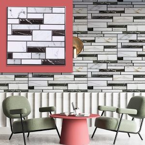 Naklejki ścienne 3D o wyglądzie marmuru (10 sztuk/0,9 m²) | MARBLEBLOCKS