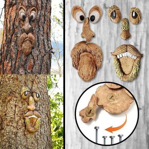 Dekoracja ogrodowa, stary uśmiechnięty mężczyzna | SCULPTURE