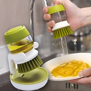 Szczotka do czyszczenia z dozownikiem i stojakiem | BRUSKICA