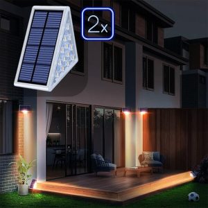 Wodoodporna lampa solarna (2 sztuki) | LUMOSTEP