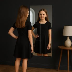 Samoprzylepne lustra o wysokiej rozdzielczości (4 szt., 30x30cm) | MIRRAZE