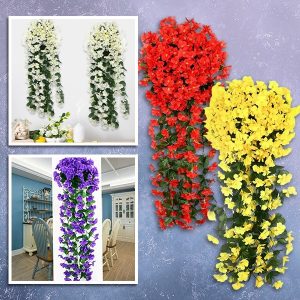 Realistyczny Bukiet Wiszących Sztucznych Kwiatów | HANGROSE