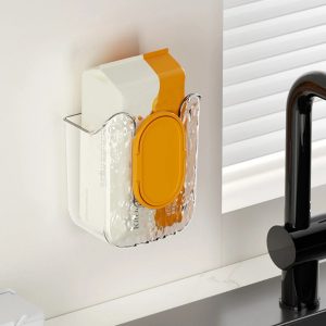 Oszczędzający miejsce dozownik chusteczek nawilżanych - montaż ścienny, bez wiercenia | WIPBOX